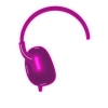 Vector icon of a headset with neon pink accents and thick black outlines